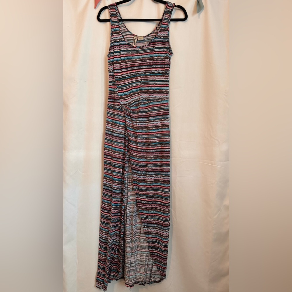 Colorful Mimi chica maxi dress with slit size XS-S